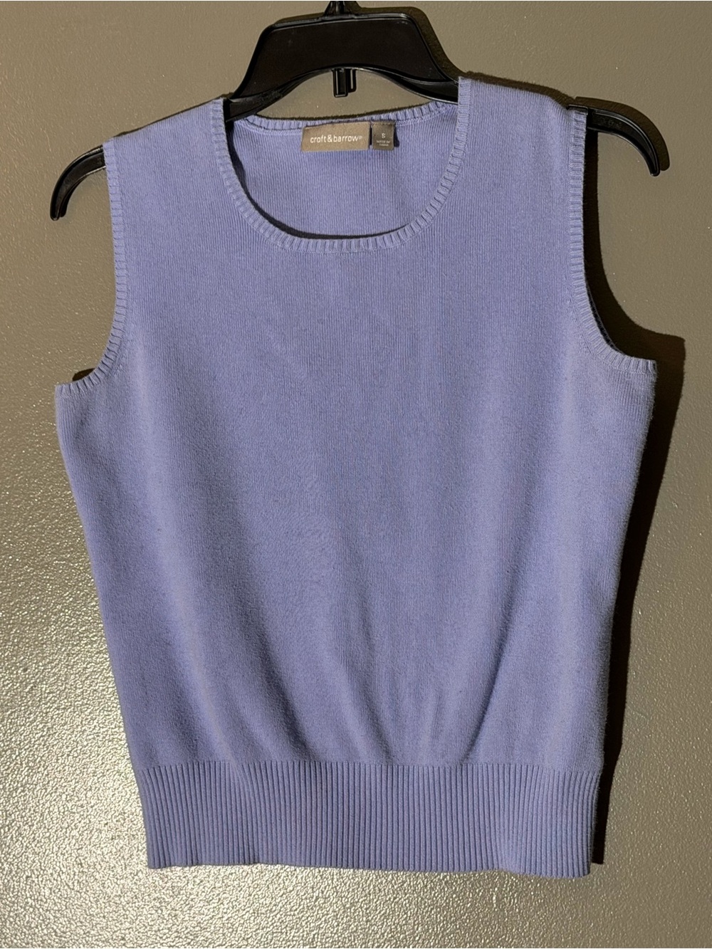 croft & barrow Periwinkle Sleeveless Knit Shell